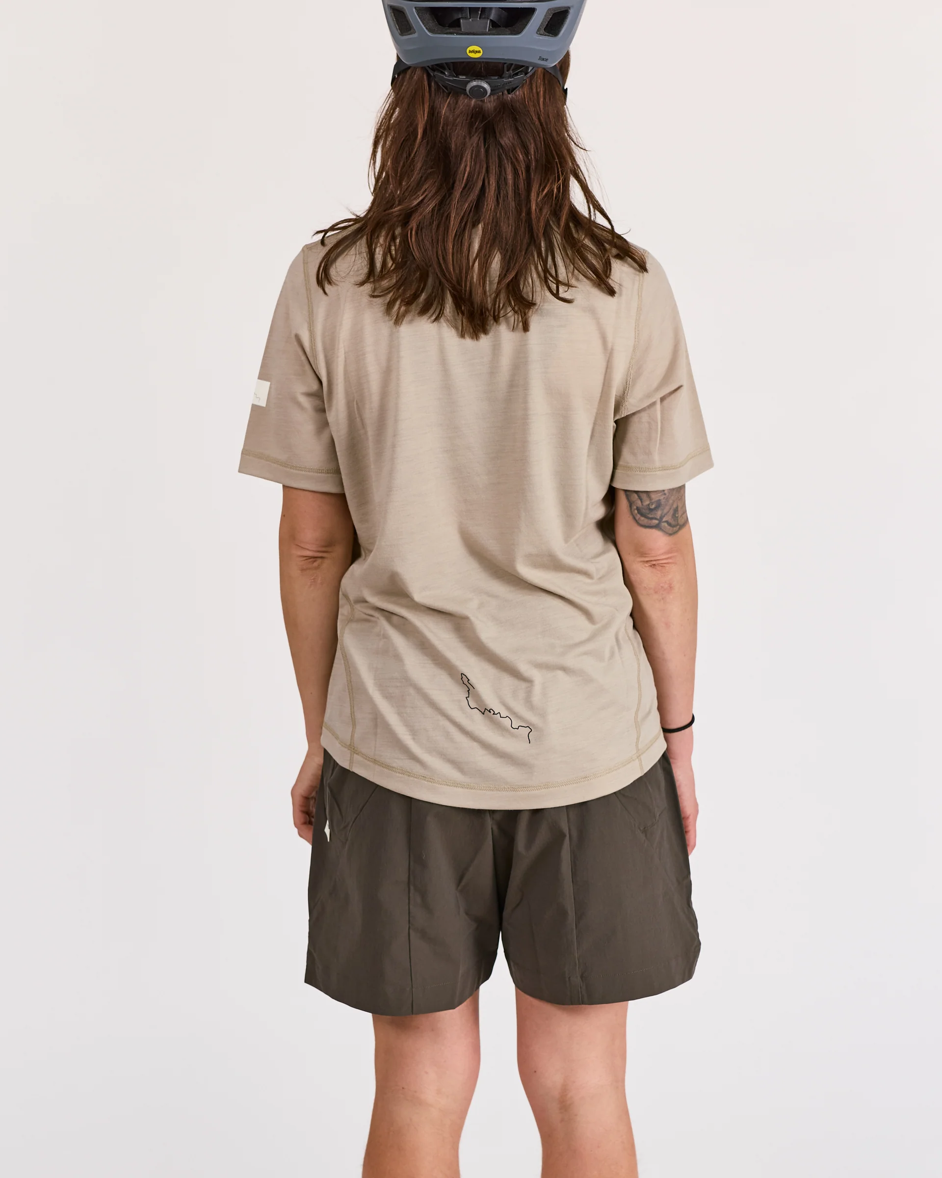 Unisex Merino Riding T-Shirt (Sandstone) - Image 6