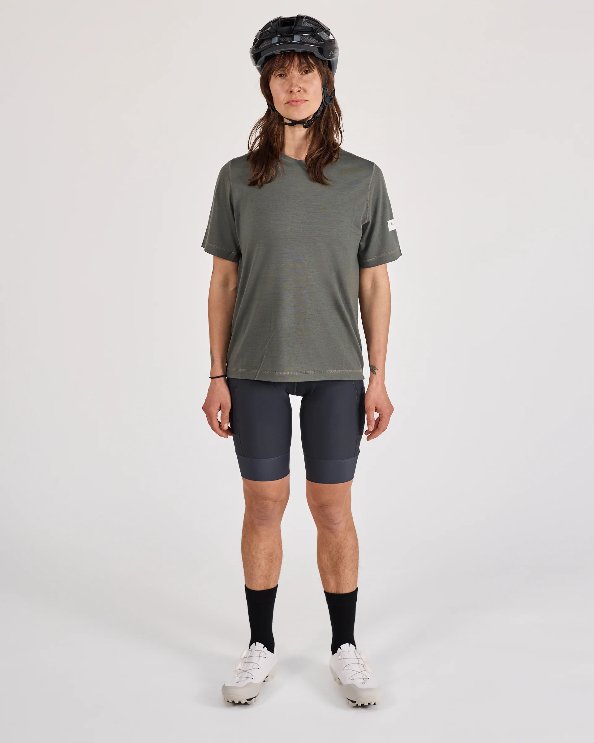 Unisex Merino Riding T-Shirt (Shale Green) - Image 3