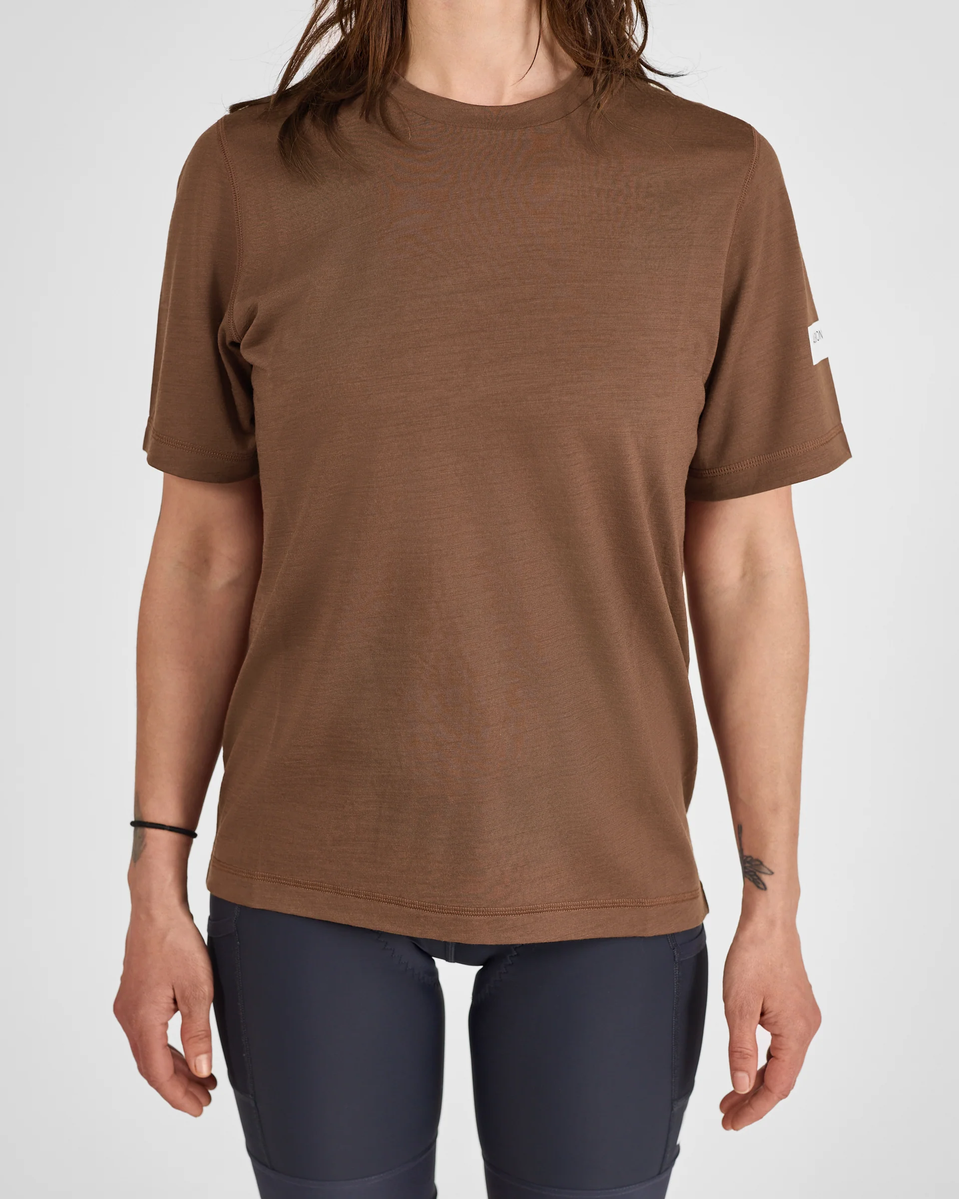 Unisex Merino Riding T-Shirt (Umber) - Image 6