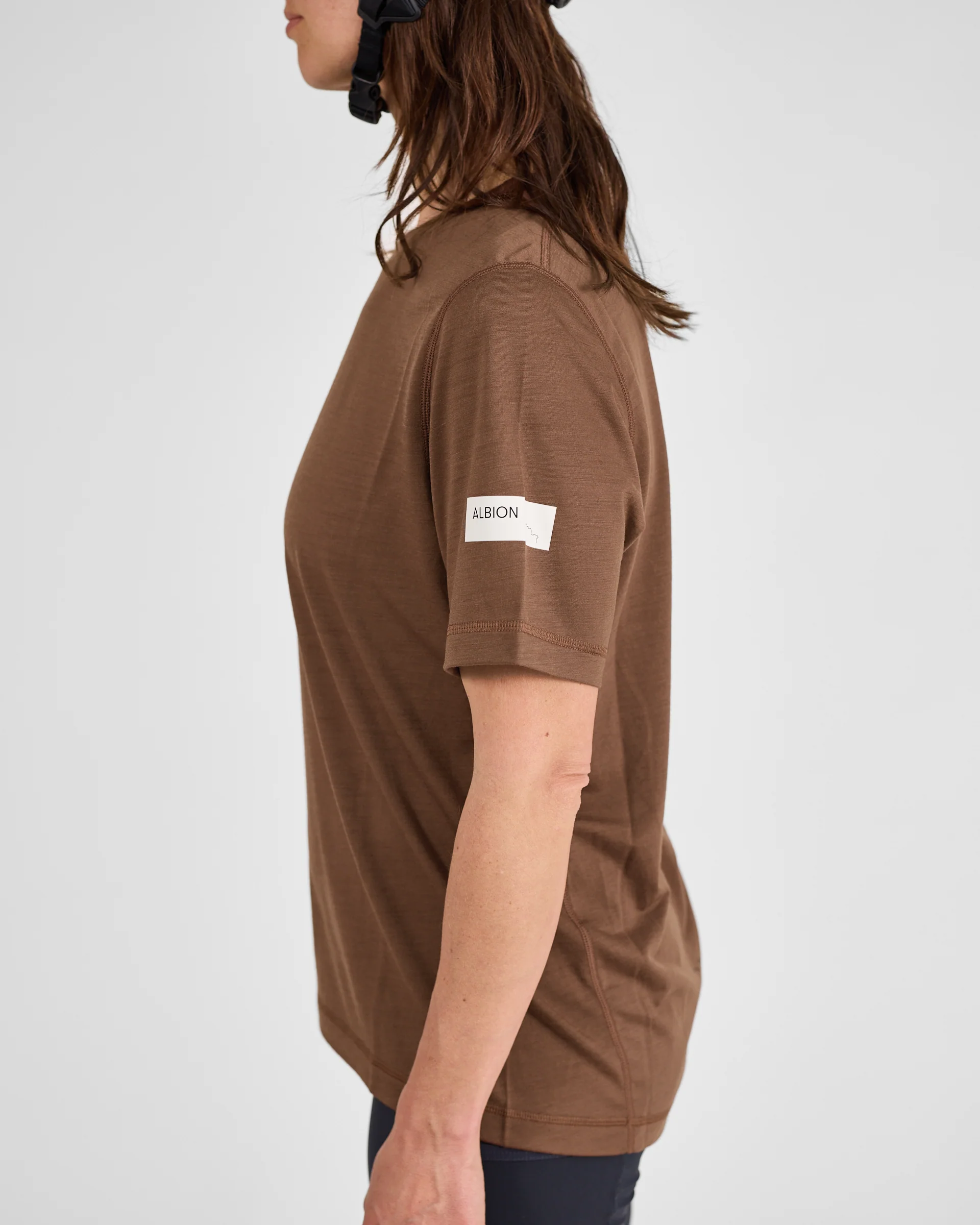 Unisex Merino Riding T-Shirt (Umber) - Image 7