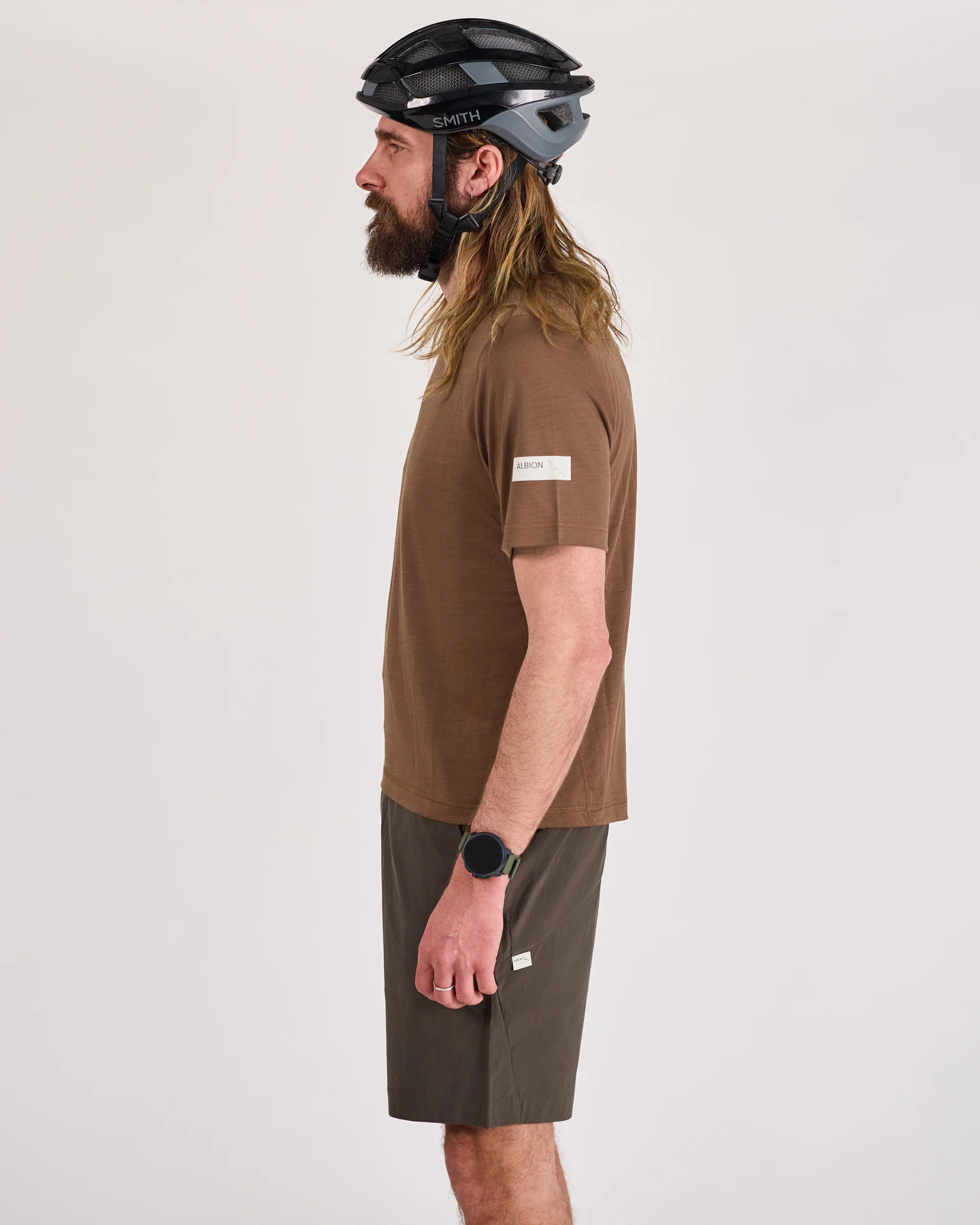 Unisex Merino Riding T-Shirt (Umber) - Image 4