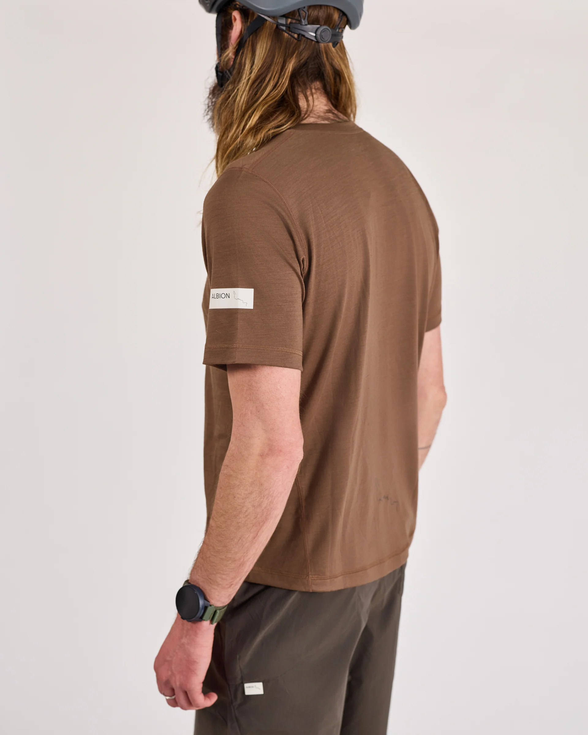 Unisex Merino Riding T-Shirt (Umber) - Image 5