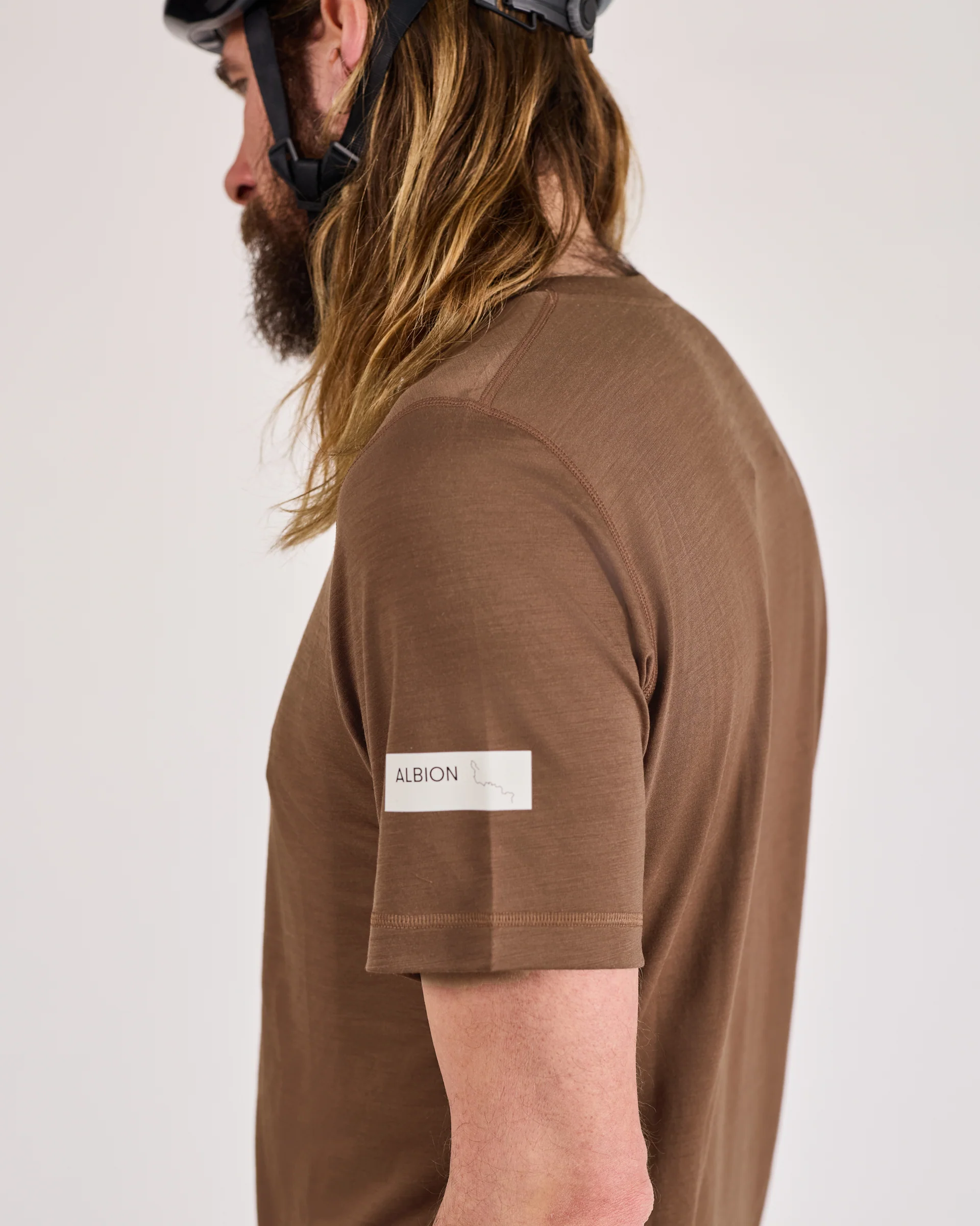 Unisex Merino Riding T-Shirt (Umber) - Image 7