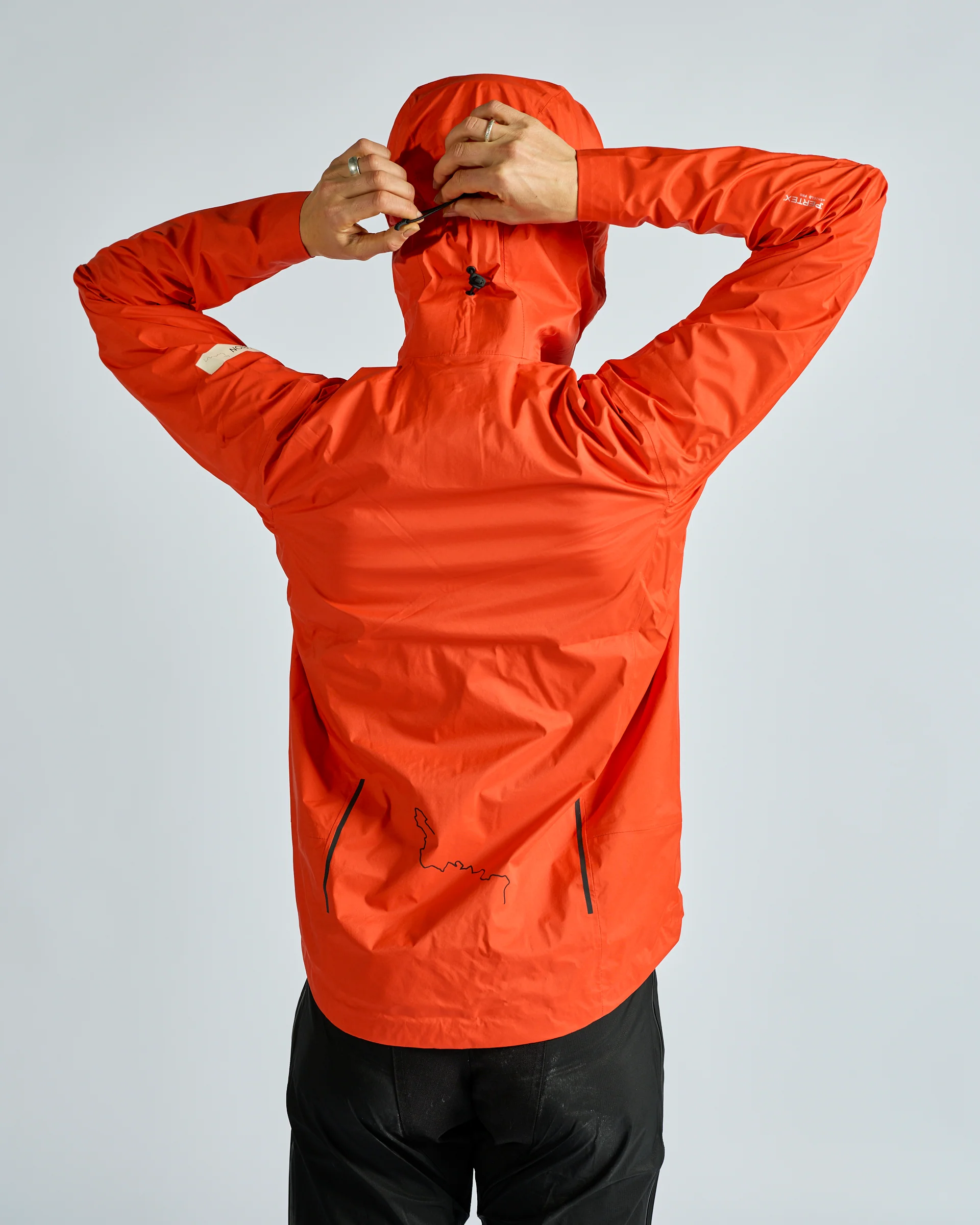 Unisex Zoa Rain Shell (Orange) - Image 6