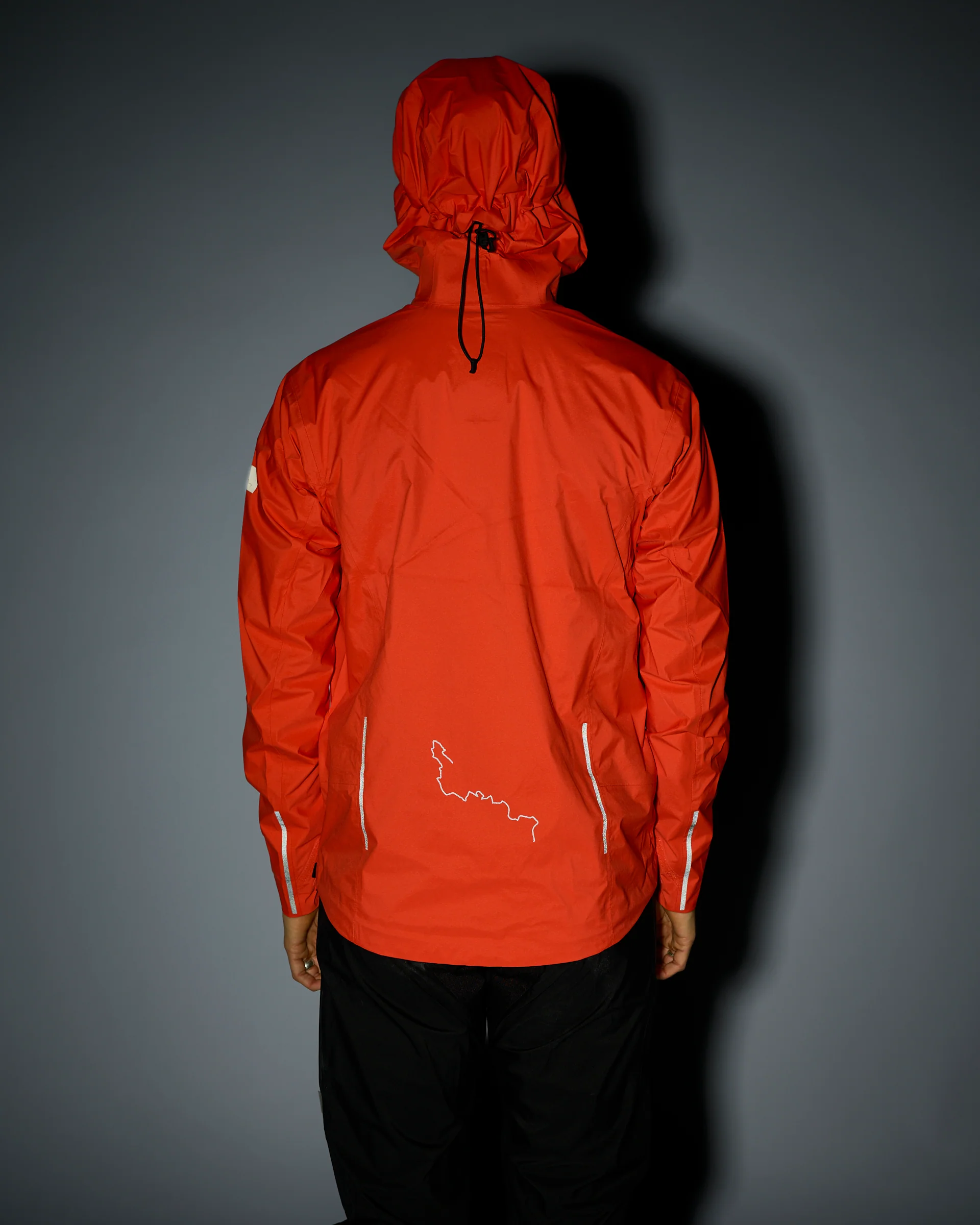 Unisex Zoa Rain Shell (Orange) - Image 8