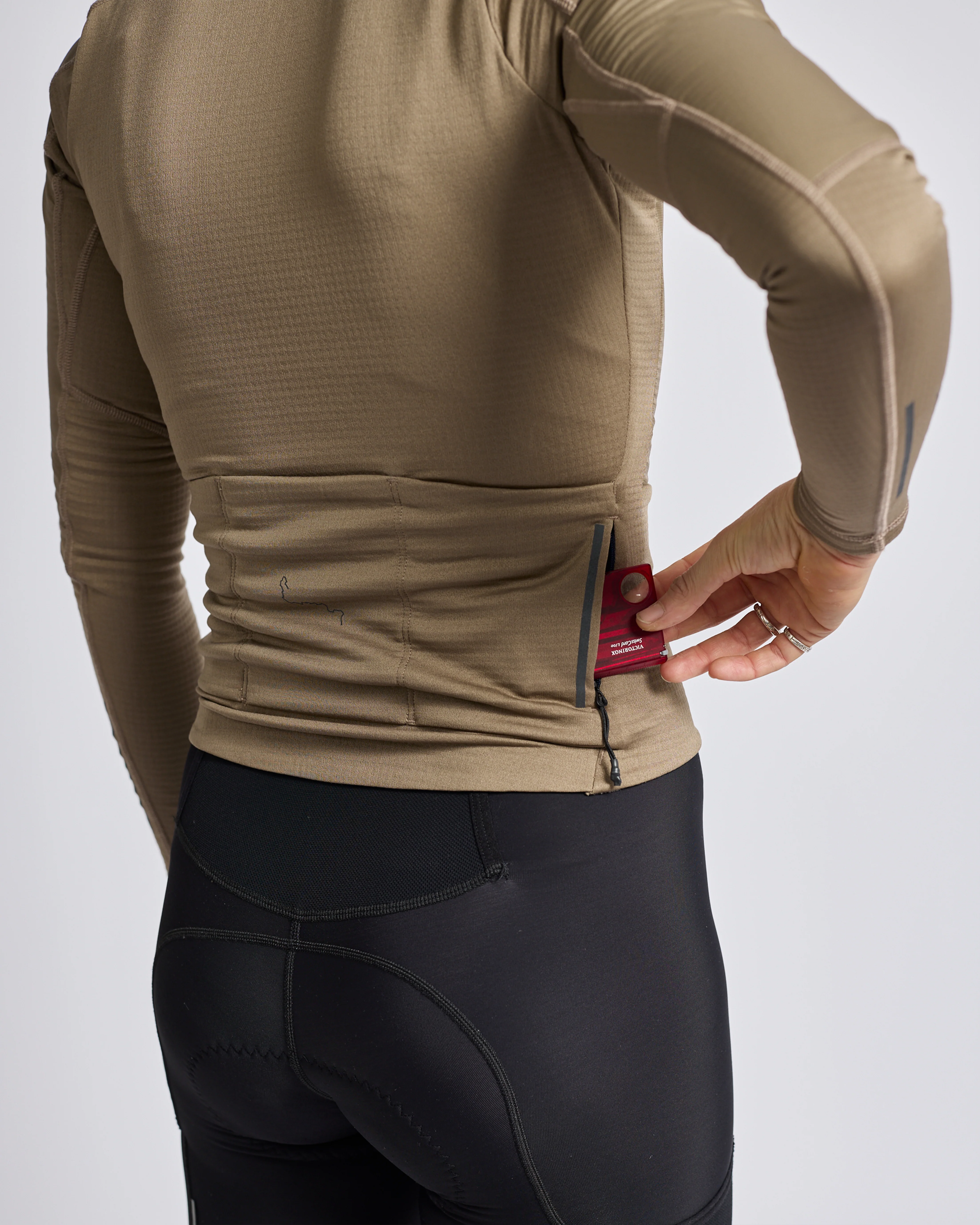 Women's Thermal Wind Jersey (Dark Sand) - Image 6