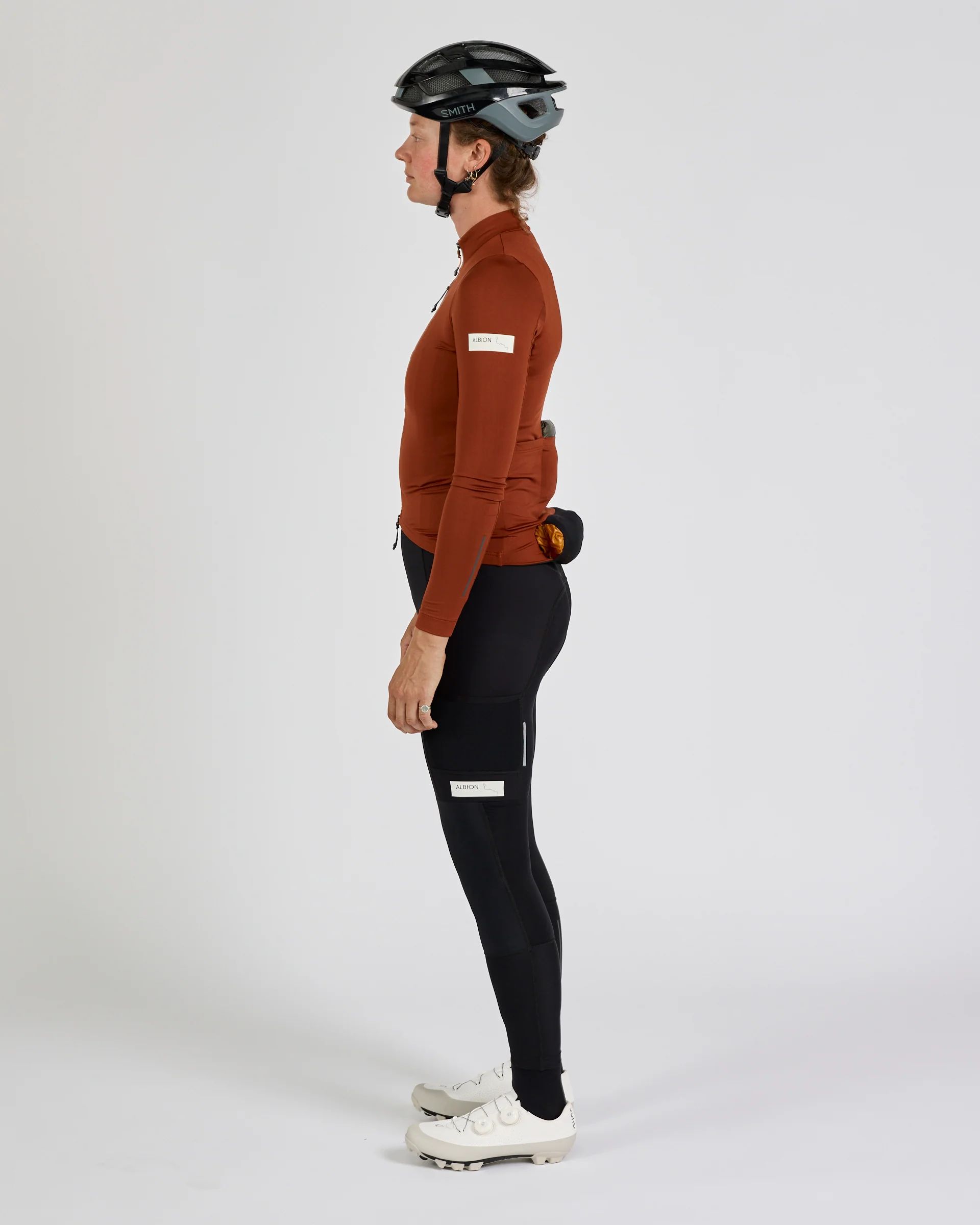 Women's Traverse Long Sleeve Jersey (Burnt Ochre) - Image 4