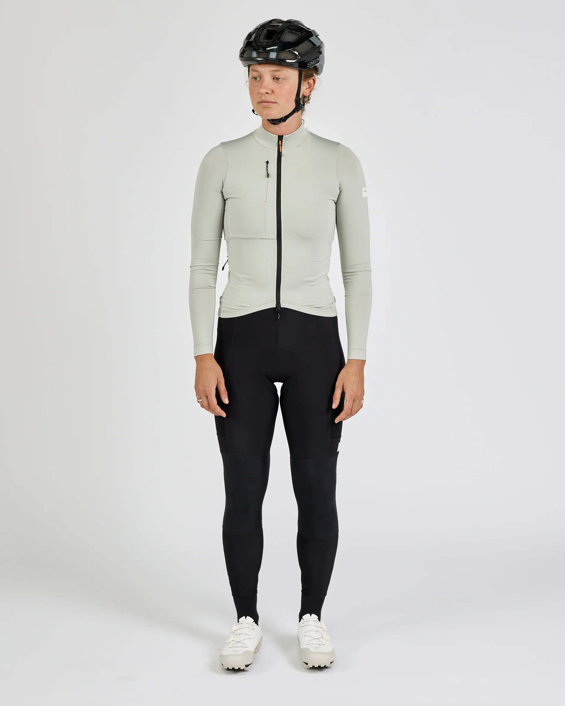 Women's Traverse Long Sleeve Jersey (Mist Grey) - Image 3